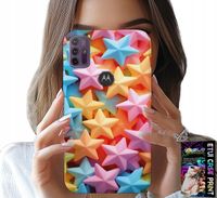 ETUI DO MOTOROLA MOTO G10 / G30 - KOLOROWE GWIAZDKI GWIAZDA FUTERAŁ +FOLIA