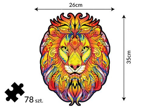 Puzzle Drewniane dla dzieci i  Lew 2 Lion 2 w pudełku drewnianym na Arena.pl