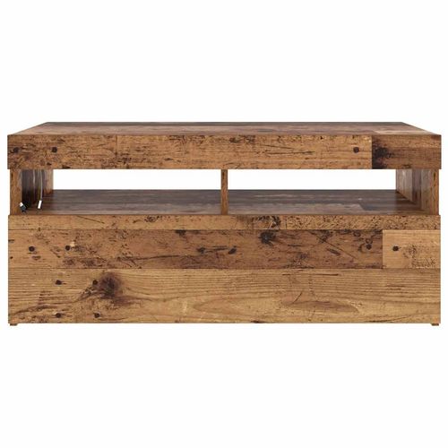 Szafka pod TV z oświetleniem LED, stare drewno, 90x35x40 cm na Arena.pl