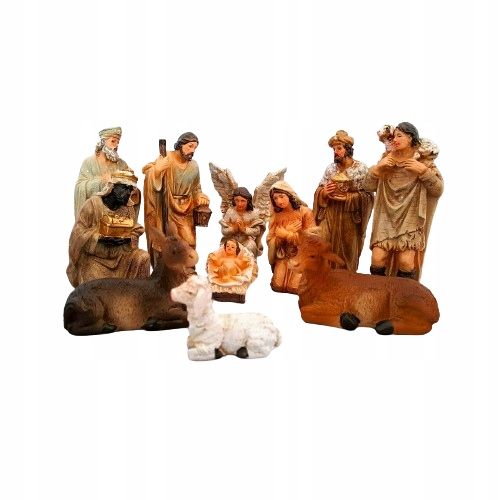 Szopka Bożonarodzeniowa- 10 cm- Figurki do Szopki - 11 elementów zdjęcie 1
