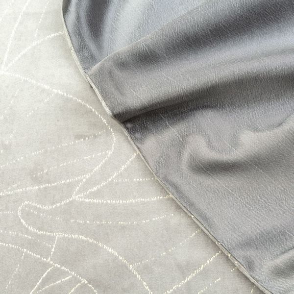 Bieżnik dekoracyjny/ szarfa BLINK-18 35x180 srebrny w lilie wodne zdjęcie 5