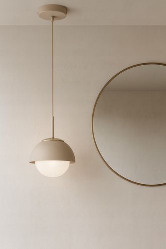 Lampa Sufitowa Wisząca Żyrandol Plafon Ecru Beż Cosmo na Arena.pl