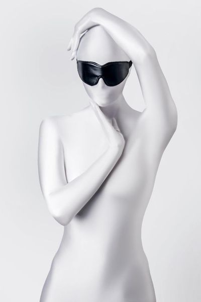 Anonymo Mask, Pu Leather, Black, 26.5 Cm zdjęcie 3