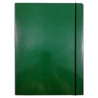 teczka skrzydłowa 2,0 cm z gumką zielona