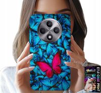 ETUI DO OPPO RENO12 F / 12FS 5G - NIEBIESKIE MOTYLKI, MOTYL, KOBIECE WZORY