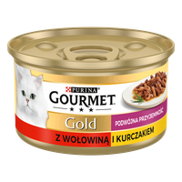 Purina Gourmet Gold z wołowiną i kurczakiem w sosie 85g