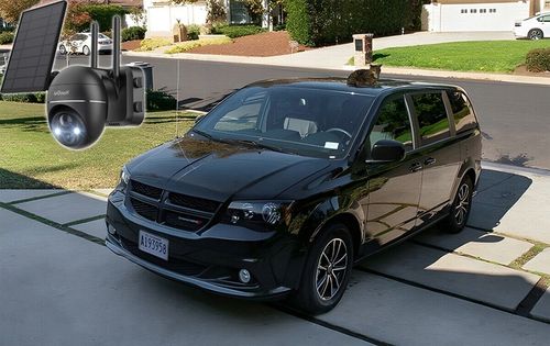 2X ZEWNĘTRZNA KAMERA WIFI SOLARNA OBROTOWA NA BATERIE Z PANELEM SOLARNYM na Arena.pl