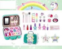Kuferek do Makijażu dla Dzieci Zestaw Kosmetyków Bezpieczne Cienie Pomadki