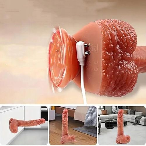 Realistyczne dildo z funkcjami ciągu, wibracji i ogrzewania, 4.5cm na Arena.pl