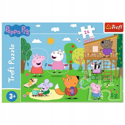 PUZZLE 24 MAXI UKŁADANKA DUŻE ELEMENTY ŚWINKA PEPPA PIG PEPA 3+ TREFL na Arena.pl
