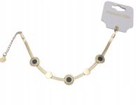 Delikatna bransoletka celebrytka pięć kółek grecki wzór kolor złoty