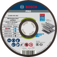 Korundowa tarcza tnąca PRO do metalu i stali 115 × 1 × 22,23 mm oSa BOSCH