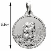 SREBRNY MEDALIK ŚWIĘTY KRZYSZTOF SREBRO PRÓBY 925