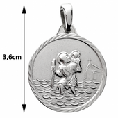 SREBRNY MEDALIK ŚWIĘTY KRZYSZTOF SREBRO PRÓBY 925