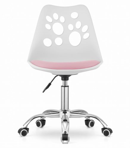 Krzesło obrotowe PRINT - biało-różowe na Arena.pl