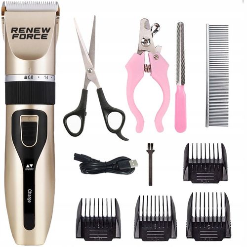 MASZYNKA DO STRZYŻENIA PSÓW PSA KOTA ZWIERZĄT ZESTAW CICHA PROFESJONALNA na Arena.pl