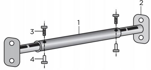 drążek do podciągania Gamma 105-130 cm-czarny na Arena.pl