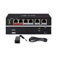 Switch PoE 4x POE 2x Uplink 10/100Mpbs do kamer Hikvision HiLook