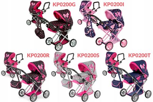 WÓZEK DLA LALEK GŁĘBOKI SPACERÓWKA GONDOLA 3w1 KINDERPLAY TORBA POŚCIEL na Arena.pl