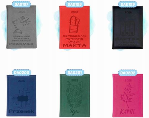 Kalendarz dzienny A4 2026 Planer prezent z grawerem DUŻY WYBÓR WZORÓW na Arena.pl