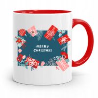 Kubek Czerwony Świąteczny Pod Choinkę Na Mikołaja Z Nadrukiem Ze Zdjęciem