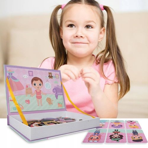 UKŁADANKA MAGNETYCZNA PUZZLE KREATYWNE UBIERANIE DZIEWCZYNKI UBIERANKA na Arena.pl