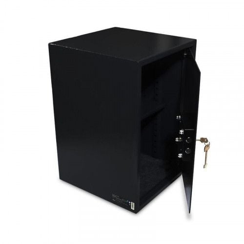 SEJF BIUROWY 48L MASYWNY DWURYGLOWY CZARNY STALOWY na Arena.pl