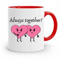 Kubek Czerwony Na Walentynki Always Together! Z Nadrukiem Ze Zdjęciem