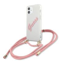 guess guhcp12scrtvspi iphone 12 mini 5,4 różowy/pink hardcase script