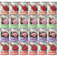 MOKRA KARMA DLA PSA TufTuf Puszka mielonka MIX SMAKÓW ZESTAW 24x400g