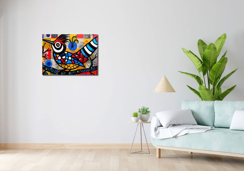 Obraz 70x50cm Ptak Na Wznak zdjęcie 2