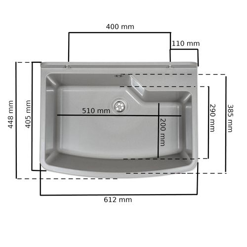 Zlew gospodarczy roboczy komora bateria dozownik na Arena.pl