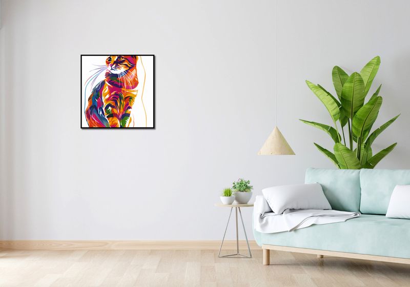 Plakat 60x60cm Nasycony Kot zdjęcie 4