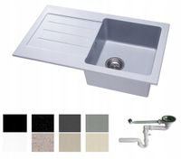 ZLEW ZLEWOZMYWAK 8 kolorów GRANIT 76x44 + SYFON