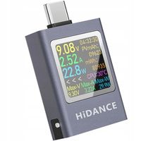 Amperometr MIERNIK PRĄDU NAPIĘCA TESTER USB HDC-085C kolorowy wyświetlacz