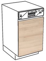 BRYGIDA Front zmywarki 45 panel odkryty MAT