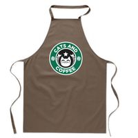 FARTUCH Z NADRUKIEM do kuchni kuchenny CATS AND COFFEE kawa koty STARBUCKS