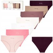 Majtki Damskie Bikini Bawełniane na Każdy Dzień Tygodnia 7-pak MORAJ - L