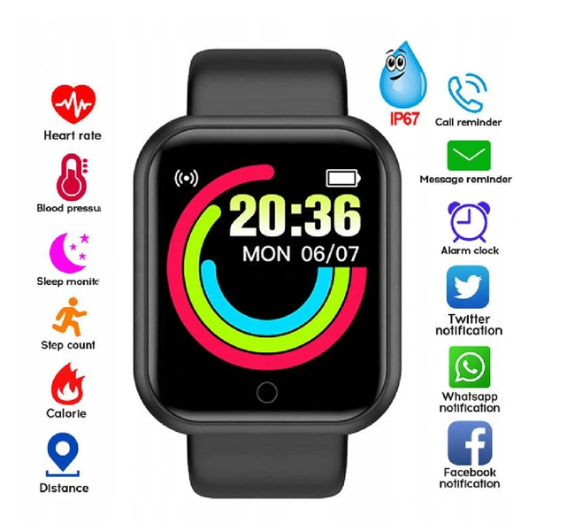 Smartwatch L18s czarny zdjęcie 2