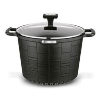 GARNEK INDUKCJA Pokrywka WYSOKI Duży GAZ Starke Pro Crows Marble 6,5 l