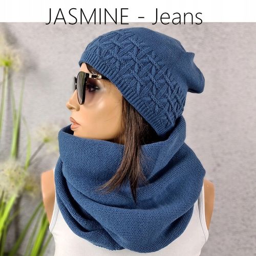 POLSKI KOMPLET CZAPKA + DUŻY KOMIN CIEPŁY - KOLORY na Arena.pl