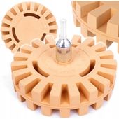 Krążek gumowy 100 mm do usuwania kleju taśmy z adapterem na wiertarkę