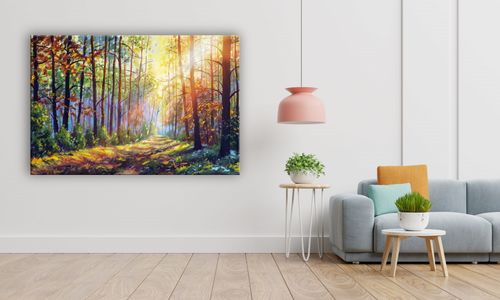 OBRAZ NA PŁÓTNIE 086 Promienie słońca 40x30cm na Arena.pl