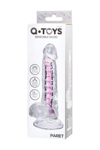 Flexible Dildo A-Toys Paret, Transparent, 18 Cm na Arena.pl