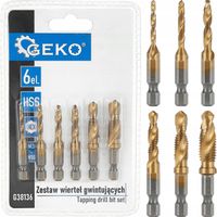 Zestaw wierteł gwintujących HSS M3-M10 HEX 6el GEKO