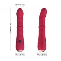 wibrator punktu g jackal czerwony z ruchami posuwistymi usb 22 cm