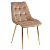 krzesło j262-1 (złote nogi) velvet cappuccino