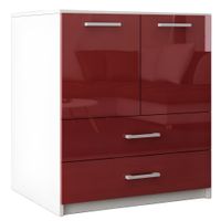 Komoda Do Salonu Przedpokoju Amari Czerwony Połysk