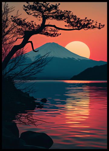 Plakat 50x70cm Góra Wieczorem na Arena.pl