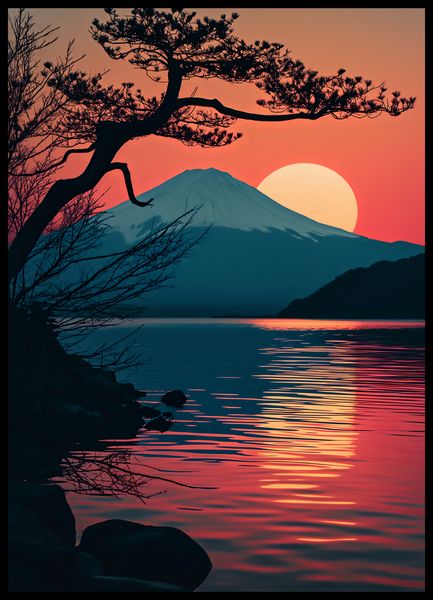 Plakat 50x70cm Góra Wieczorem zdjęcie 2